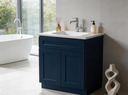 Shaker Base Cabinet With Soft-Close Drawer & Double Doors, Adjustable Shelf