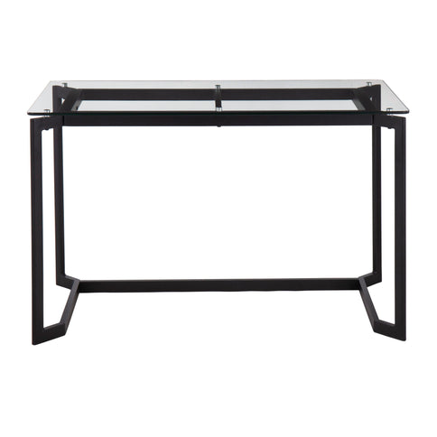 Masters - Modern Office Desk - Black / Clear