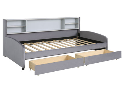 Luxurious Upholstered Platform Bed With Storage Drawers