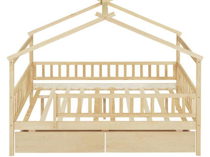 House Bed With 2 Drawers
