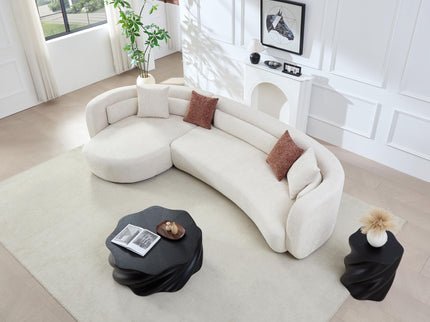 Curved Sectional Sofa, L - Shape Modular Chaise