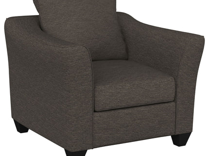 Paige - Flared Arm Chair - Charcoal Gray