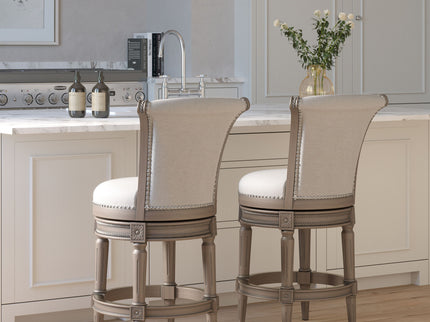 Swivel Barstool With High-Back