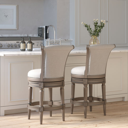 Swivel Barstool With High-Back