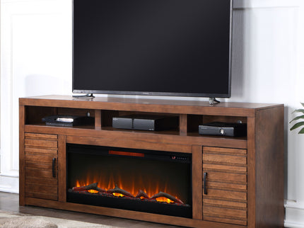 Electric Fireplace TV Stand Console For TVs Up To 95" - Whiskey
