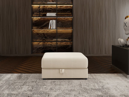Modular Sectional Sofa With Storage, Convertible 2 Seater Sleeper Sofa - Beige
