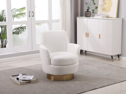 Teddy Swivel Barrel Chair, Swivel Accent Chairs Armchair For Living Room