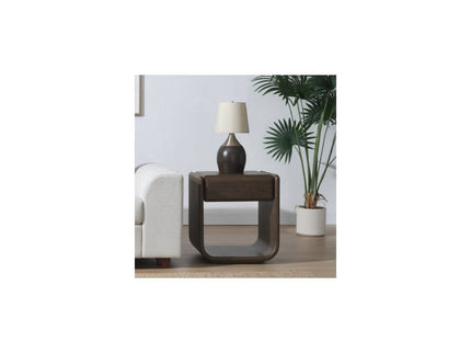 Lanza - End Table With Drawer - Dark Walnut