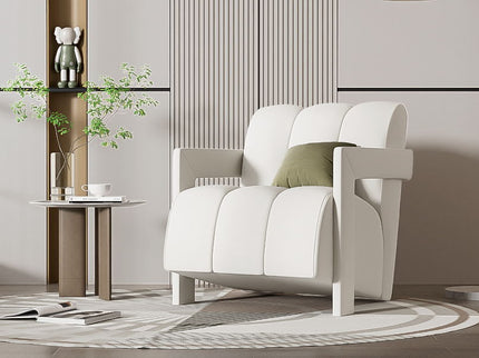 Modern Minimalist Leisure Armchair With L Shaped Armrests