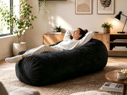 Lara - Cylindrical Bean Bag - Black