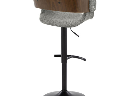 Elisa - Mid Century Modern Adjustable Barstool With Swivel & Rounded T Footrest (Set of 2)