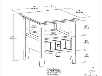 Acadian - End Table With Drawer