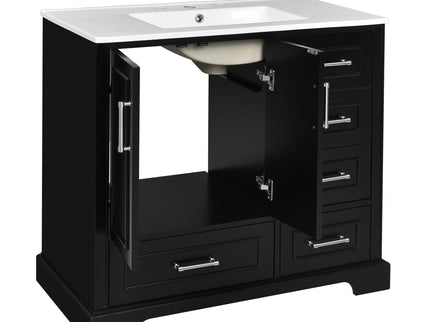 Traditional Bathroom Vanity With Soft Close Doors And Drawers