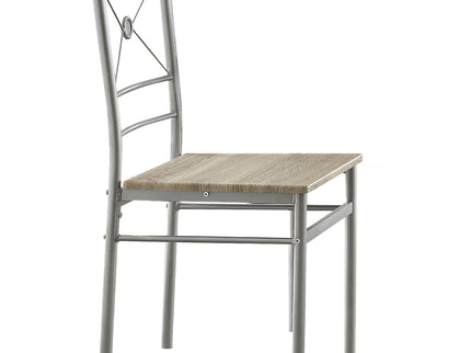 5 Piece Rectangle Dining Set With Tubing Base