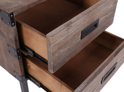 Trunk Table And Side Table With Large Storage Dress Up Your Liviing Room (Set of 3) - Antique Gray
