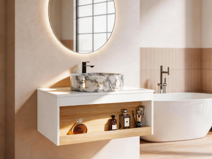 Floating Bathroom Vanity With Vessel Sink