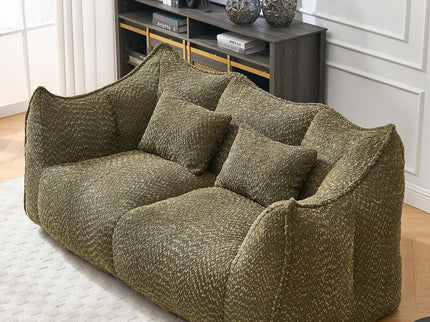 Comfortable Dual Beanbag Chair With High Resilience Foam Core For 2 People