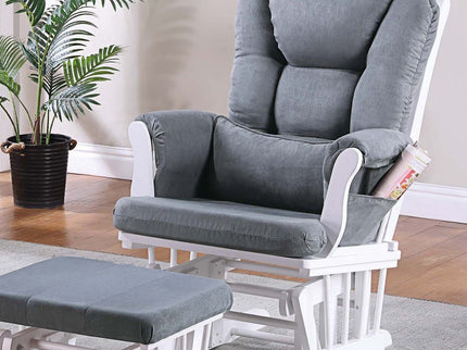 Upholstered Glider Chair With Ottoman