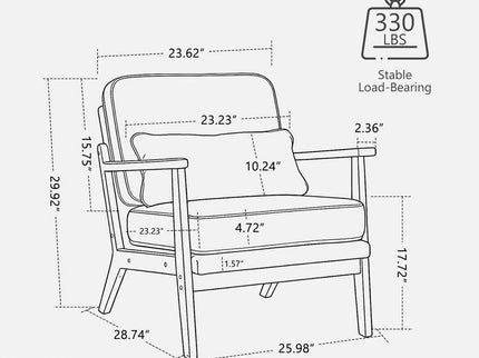 Living Room Chair With Lumbar Pillow