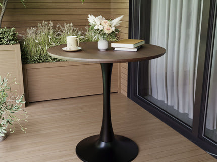 Mid-Century Round Dining Table With Pedestal Base For 2 - 4 People