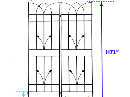 Metal Garden Trellis Rustproof For Climbing Plants Outdoor Flower Support