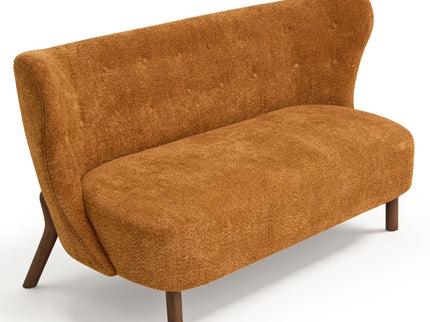Nordic Chair Laid Back Loveseats With Curved Backres, No Armrests