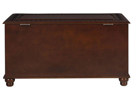 Ornate - Deep Flip Open Storage Cedar Chest With Cedar Lining - Brown