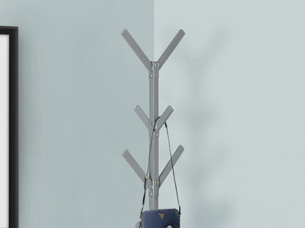 Coat Rack, Hall Tree, Free Standing, 8 Hooks, Entryway, Contemporary & Modern