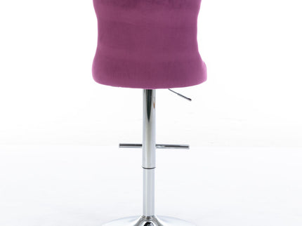 Swivel Barstools Adjusatble Seat Height From 25-33", Modern Upholstered Base Bar Stools With Backs Comfortable Tufted For Home Pub And Kitchen Island (Set of 2)