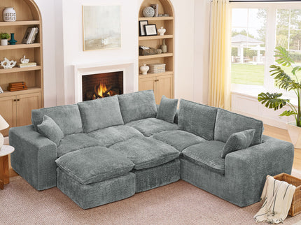 Sectional Sofa With Moveable Ottoman