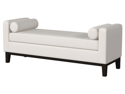 Thomas - Raised Arm Accent Bench - Ivory