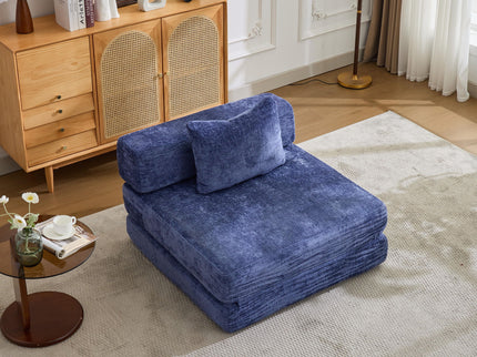 Convertible Floor Sofa Bed With Fixed Shape Frame For Living Room