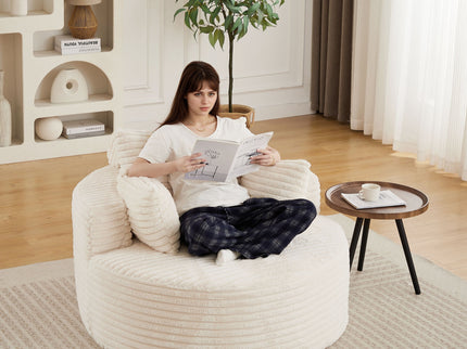 Modern Single Sofa With Backrest Pillow For Living Room