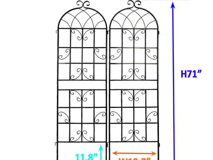 Metal Garden Rustproof Trellis For Climbing Plants Outdoor Flower Support