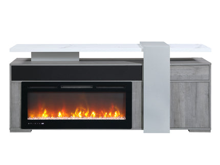 Zorra - Entertainment Unit With Bluetooth Speaker - Gray