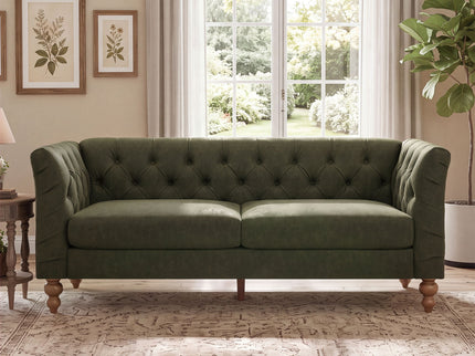 Chesterfield Sofa With Flared Arms For Living Room