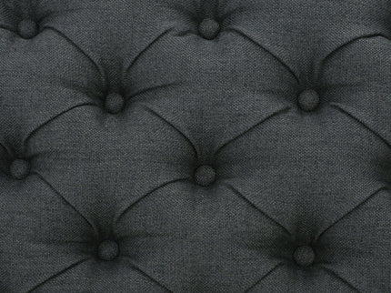 Contemporary Storage Ottoman With Tufted Top - Dark Gray
