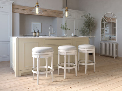 Rustic Elegance Backless Swivel Stool