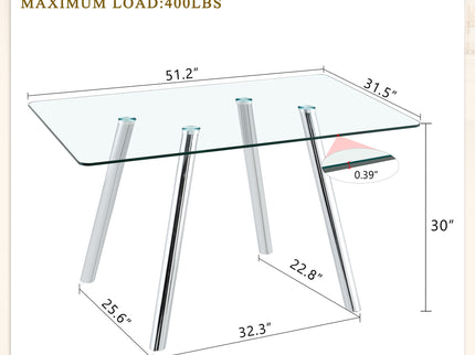 Dining Table With Transparent Surface