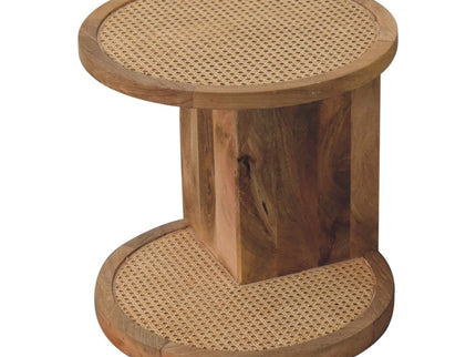 Close Knit Corner End Table - Oak