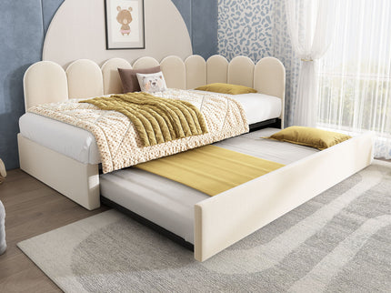Upholstered Daybed With Pull-Out Bed