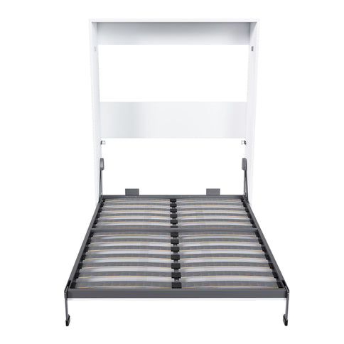 Queen Murphy Bed, Foldable Wall Bed, Space Saving Design For Bedrooms - White