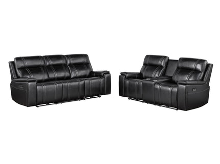 Gary - Power Reclining Sofa With Pillow Top Arms, Hidden Cup Holders - Black
