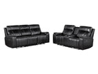 Black / 2 Pc. Sofa, Loveseat