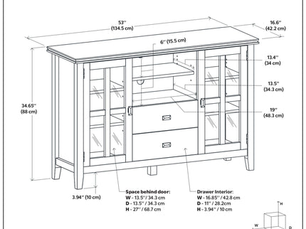Artisan - Tall TV Media Stand - Rustic Natural Aged Brown