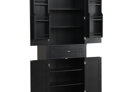 Bathroom Storage Cabinet With Doors And Drawer, Adjustable Shelf