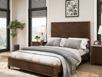 Platform Bed Frame & Tall Headboard