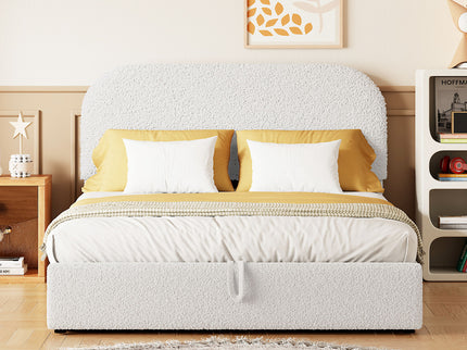Upholstered Platform Bed With Hydraulic Storage System