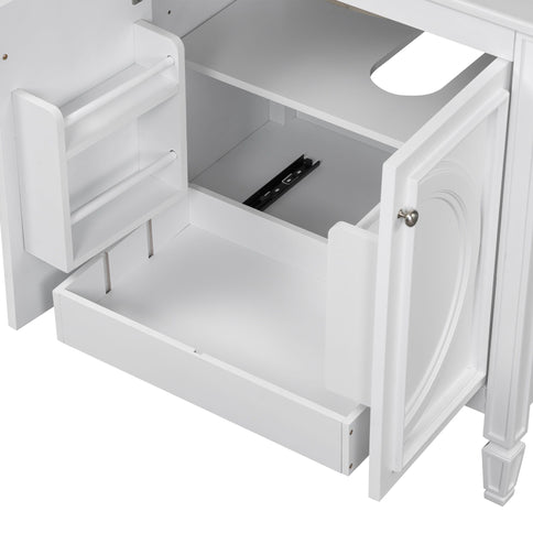 Bathroom Vanity With Sink With 2 Doors And Adjustable Shelf