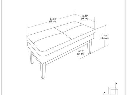 Carlson - Ottoman Bench, Mid Century Design